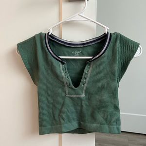 Out From Under Go For Gold Seamless Top in Dark Green